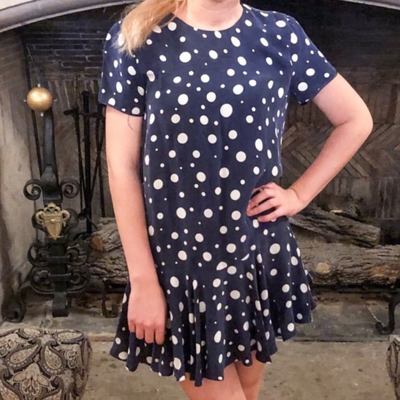 Zara | Polkadot navy dress - Picture 9 of 11